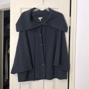 Joie Cashmere button up poncho